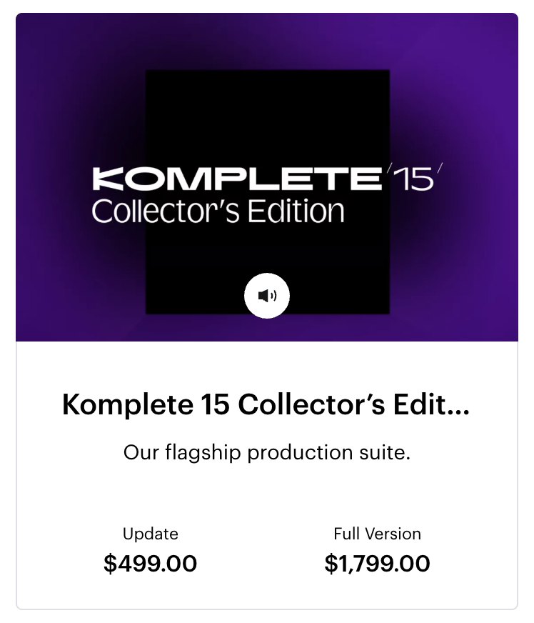 Native Instruments Komplete 15 Collectors Edition